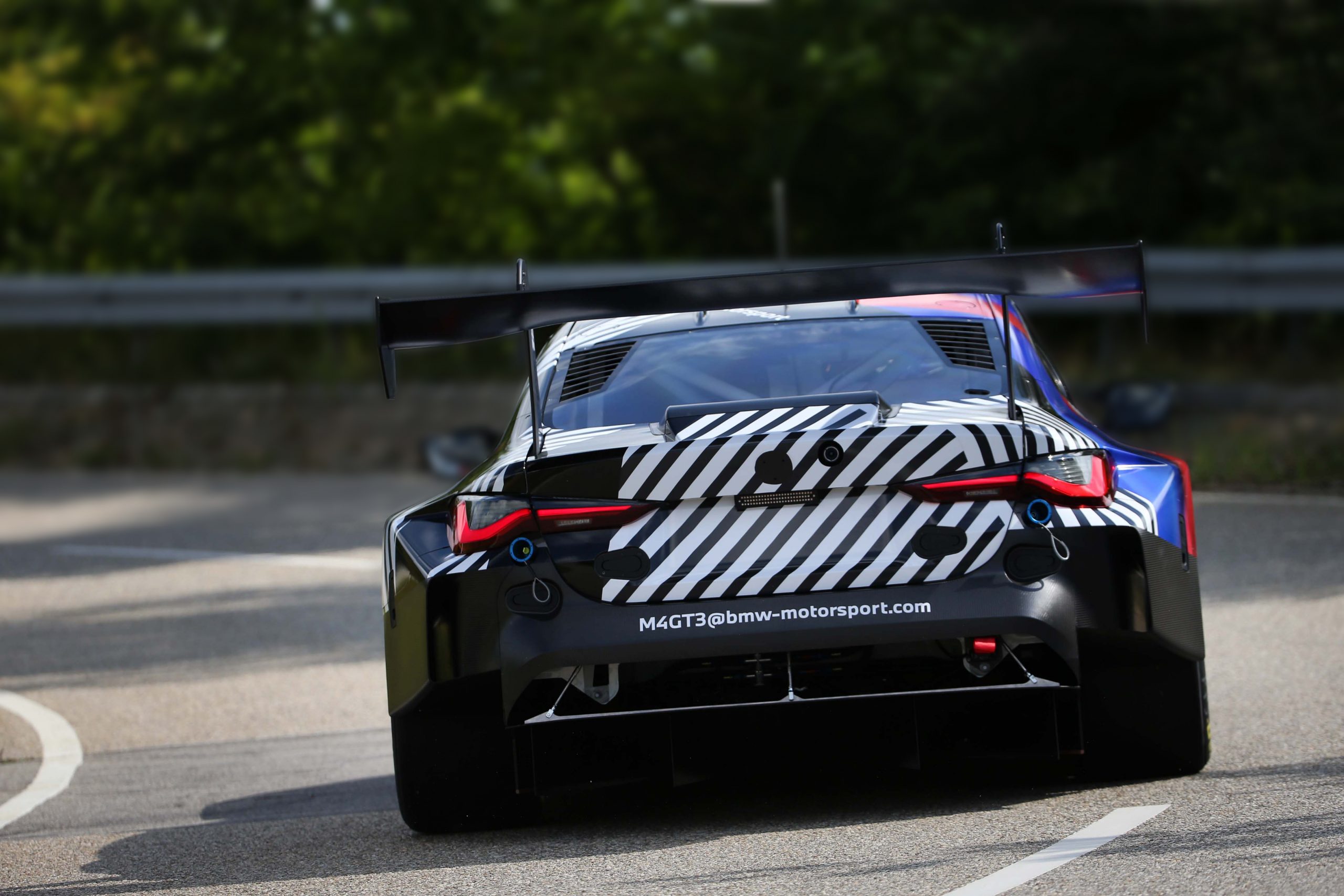The BMW M4 GT3 breaks cover during a roll out test at Dingofing, Germany.