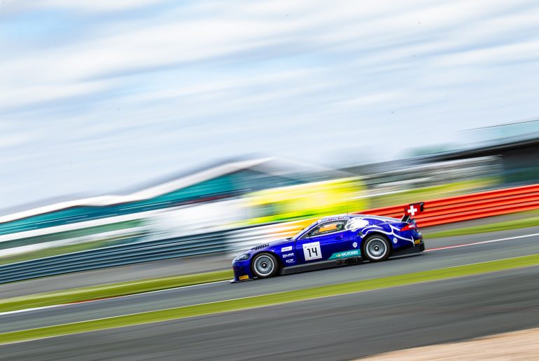 A Jaguar during an international endurance race at Silverstone