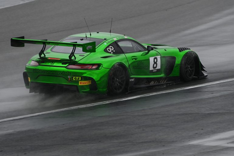 The Team ABBA Racing Mercedes-AMG which has pole for the Silverstone 500.