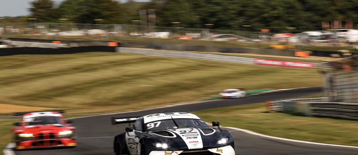 The Beechdean Motorsport Aston Martin which has been returned to Pole Position for the final round of the British GT Championship in 2023.