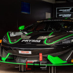 The McLaren 570S GT4 of Nick Moss (GBR) and James Pickford (GBR) run by Optimum Motorsport in the garage on the Snetterton 300 Circuit during Media Day ahead of the 2020 Intelligent Money British GT Championship season.