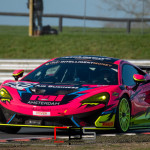 The McLaren 570S GT4 of Graham Johnson (GBR) and Michael O'Brien (GBR) run by Balfe Motorsport at Nelson on the Snetterton 300 Circuit during Media Day ahead of the 2020 Intelligent Money British GT Championship season.