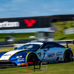 The Aston Martin V8 Vantage AMR GT3 of Ahmad Al Harthy (OMN) and defending champion Jonny Adam (GBR) from TF Sport at Nelson on the Snetterton 300 Circuit during Media Day ahead of the 2020 Intelligent Money British GT Championship season.