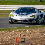 The McLaren 570S GT4 of Chris Wesemael (GBR) and Guss Bowers (GBR) run by HHC Motorsport at Bomb Hole on the Snetterton 300 Circuit during Media Day ahead of the 2020 Intelligent Money British GT Championship season.