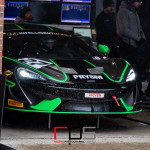 The McLaren 570S GT4 of Nick Moss (GBR) and James Pickford (GBR) run by Optimum Motorsport in the garage on the Snetterton 300 Circuit during Media Day ahead of the 2020 Intelligent Money British GT Championship season.