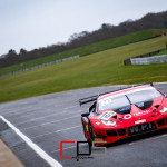 The Lamborghini Huracan GT3 EVO of Michael Igoe (GBR) and Franck Perera (FRA) from Lamborghini Squadra Corse team WPI Motorsport on the Senna Straight on the Snetterton 300 Circuit during Media Day ahead of the 2020 Intelligent Money British GT Championship season.